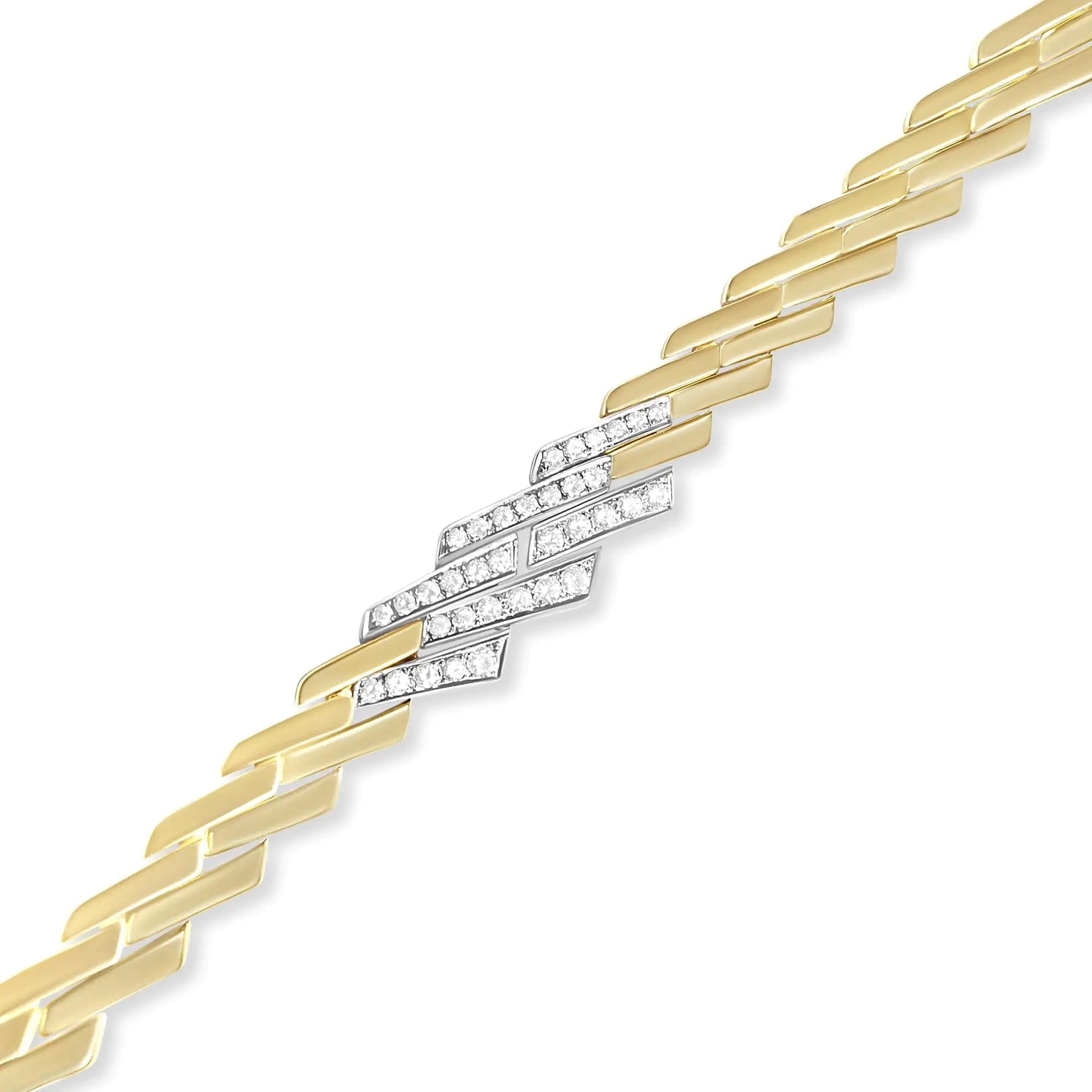 14k Yellow Gold 2 3/4 Cttw Pave Diamond Miami Cuban Curb Link Chain 16" Necklace (H-I Color, SI1-SI2 Clarity) | Fashionsarah.com