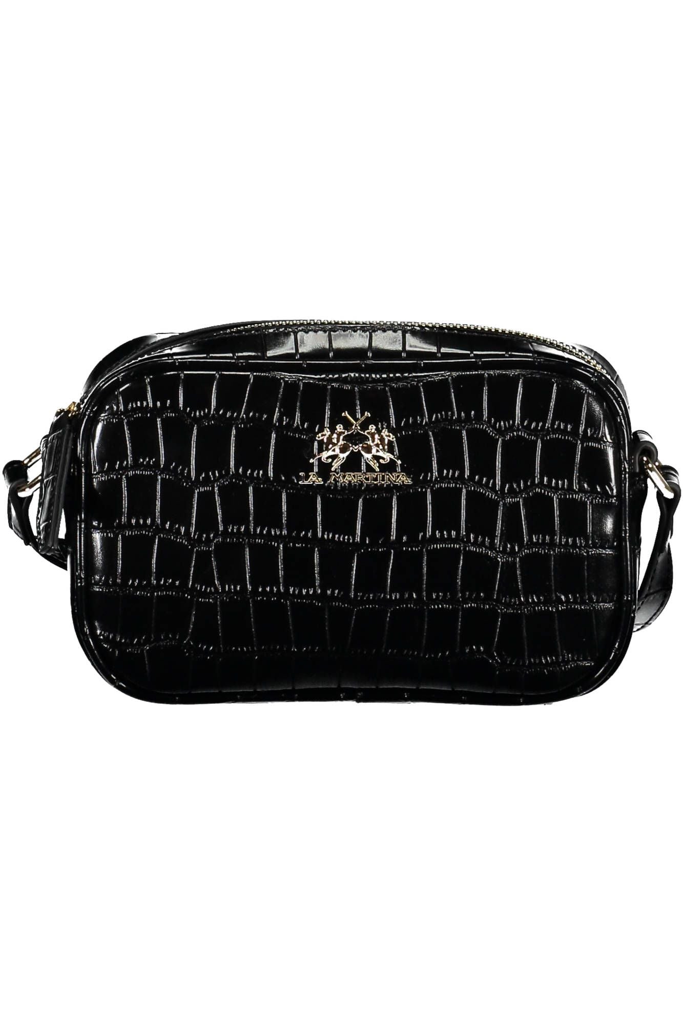 La Martina Elegant Adjustable Black Shoulder Bag | Fashionsarah.com