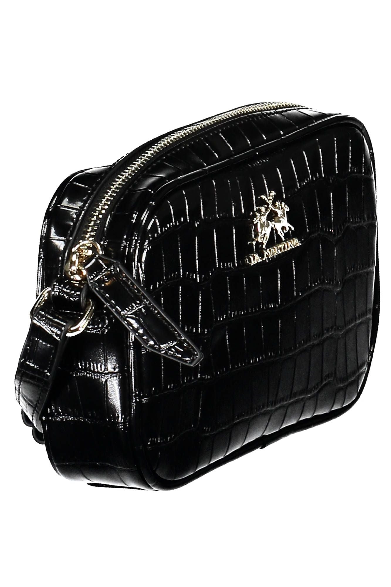 La Martina Elegant Adjustable Black Shoulder Bag | Fashionsarah.com