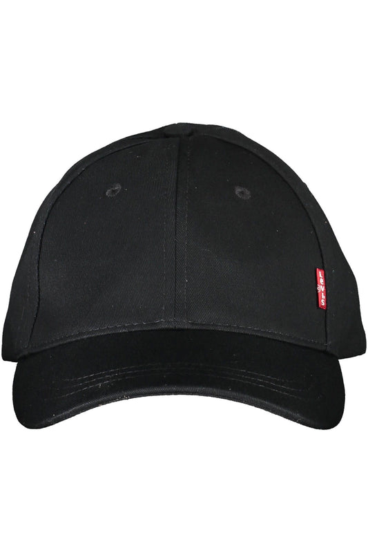 Fashionsarah.com Fashionsarah.com Levi's Sleek Black Cotton Cap with Logo Visor