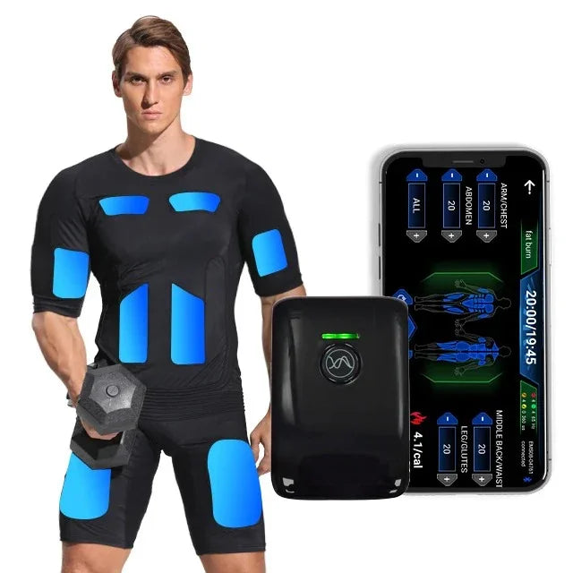 EMS suit with electronic device