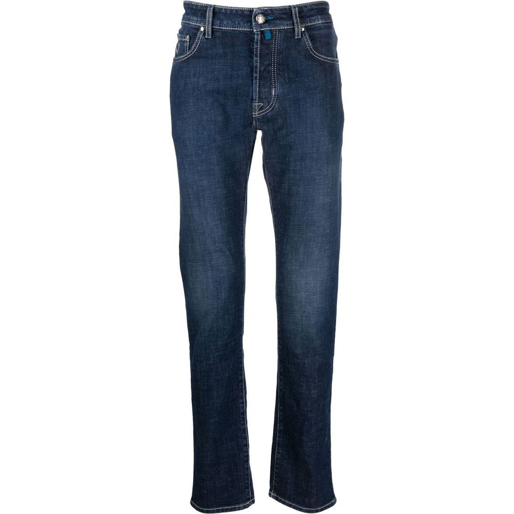 Fashionsarah.com Fashionsarah.com Jacob Cohen Exclusive Indigo Straight Leg Jeans with Bandana Detail