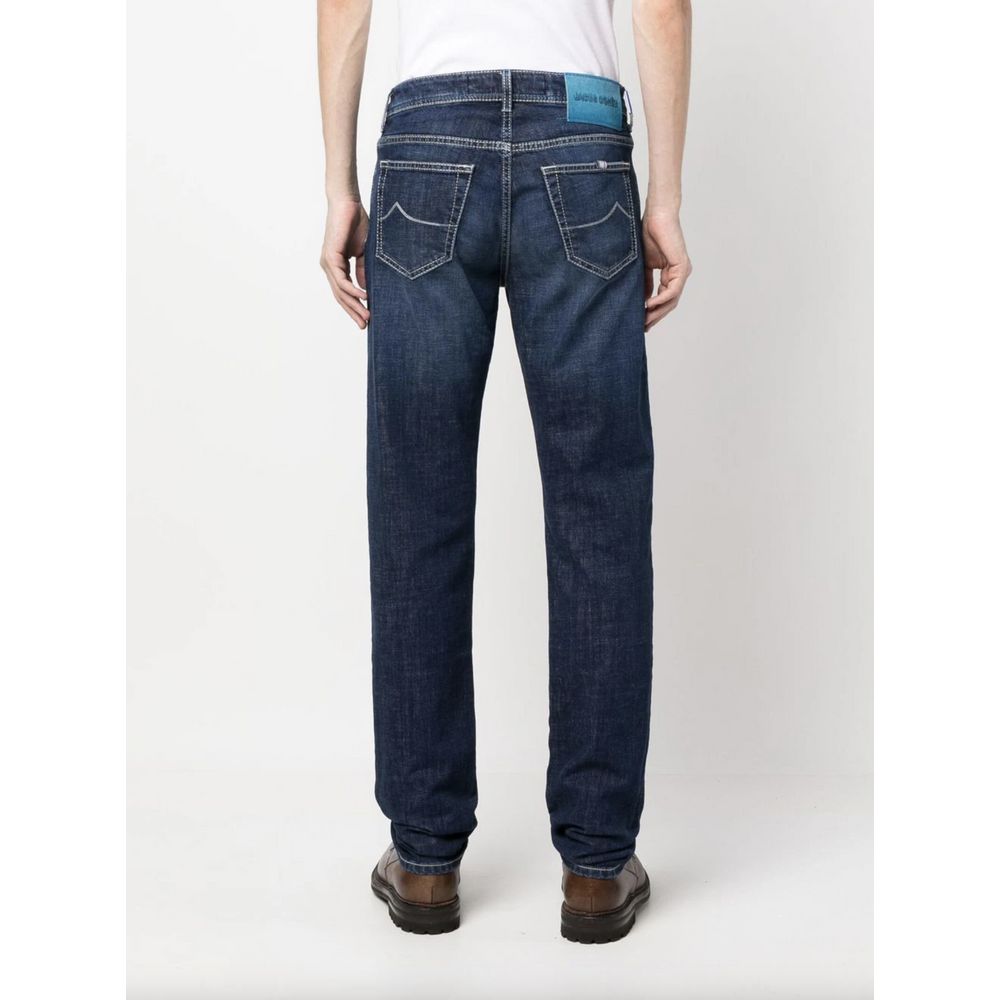 Fashionsarah.com Fashionsarah.com Jacob Cohen Exclusive Indigo Straight Leg Jeans with Bandana Detail