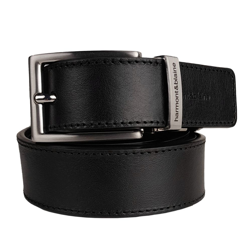 Fashionsarah.com Fashionsarah.com Harmont & Blaine Reversible Black Calfskin Leather Belt