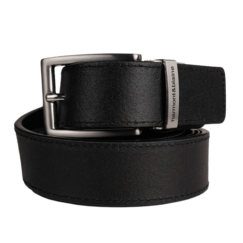 Fashionsarah.com Fashionsarah.com Harmont & Blaine Reversible Black Calfskin Leather Belt