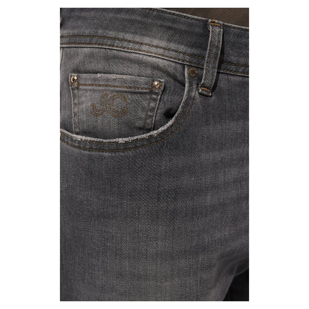 Fashionsarah.com Fashionsarah.com Jacob Cohen Sleek Gray Stretch Cotton Regular Fit Jeans