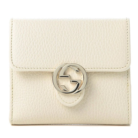 Fashionsarah.com Fashionsarah.com Gucci Elegant Ivory Leather Bifold Wallet