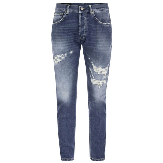 Fashionsarah.com Fashionsarah.com Dondup Distressed Blue Cotton Mius Jeans