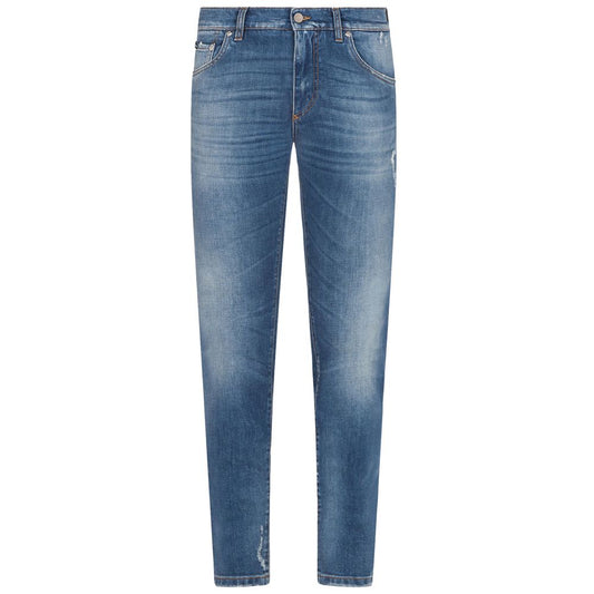 Dolce & Gabbana Blue Cotton Jeans & Pant | Fashionsarah.com