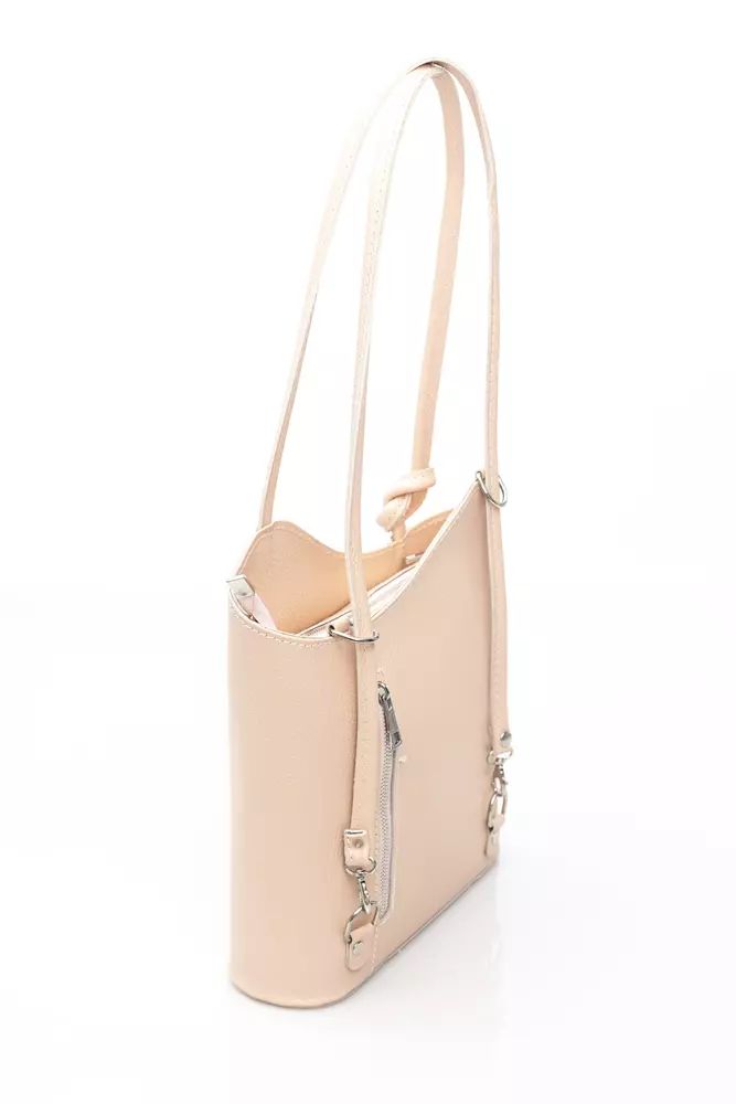 Baldinini Trend Chic Pink Leather Backpack for Sophisticated Style | Fashionsarah.com