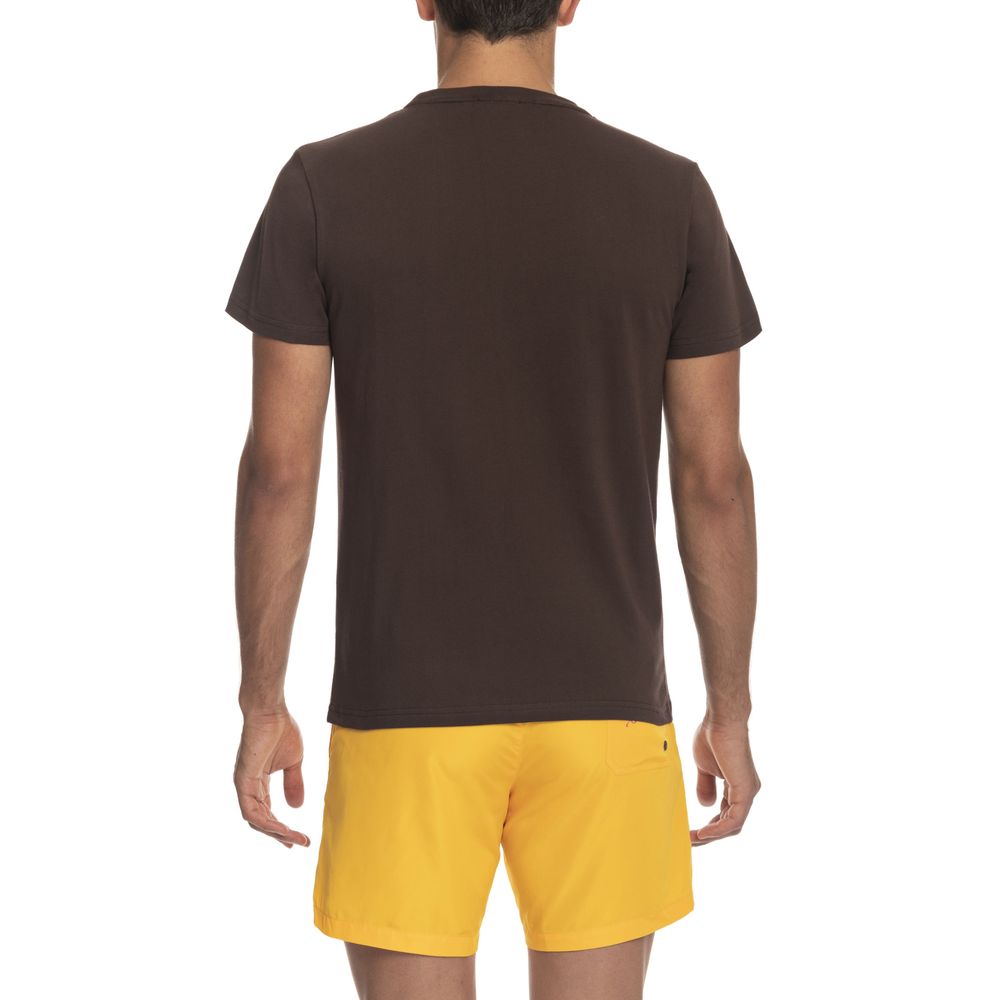 Iceberg Brown Cotton T-Shirt | Fashionsarah.com