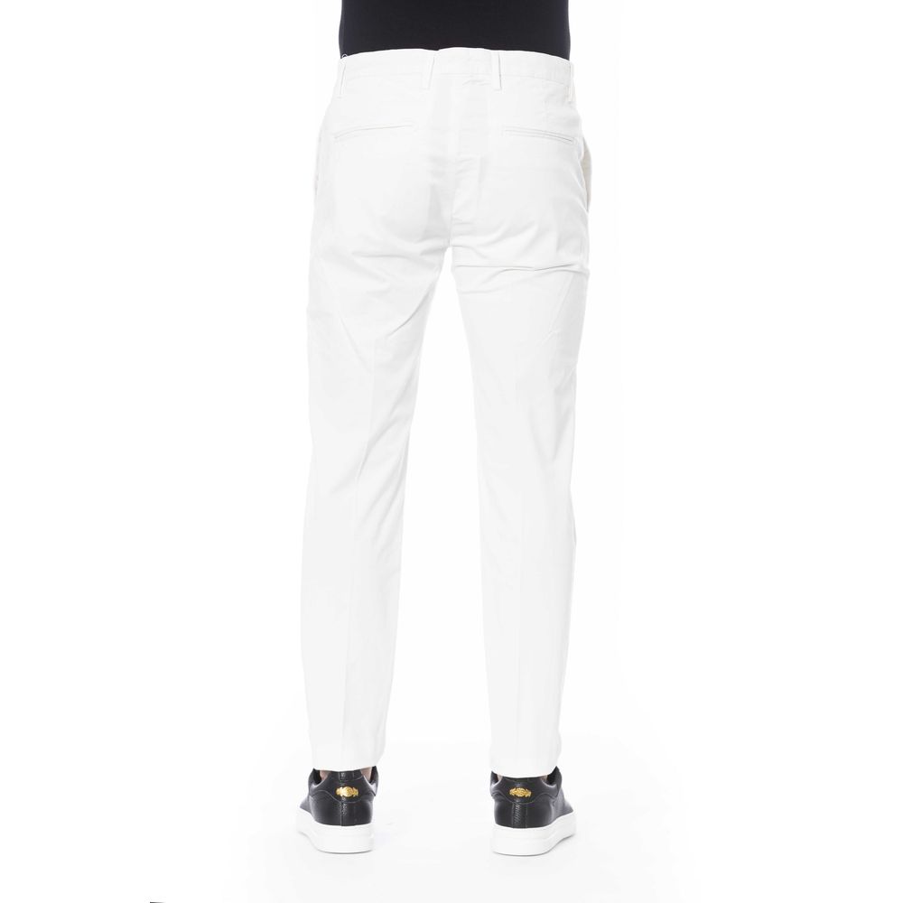 Fashionsarah.com Fashionsarah.com Distretto12 White Cotton Jeans & Pant