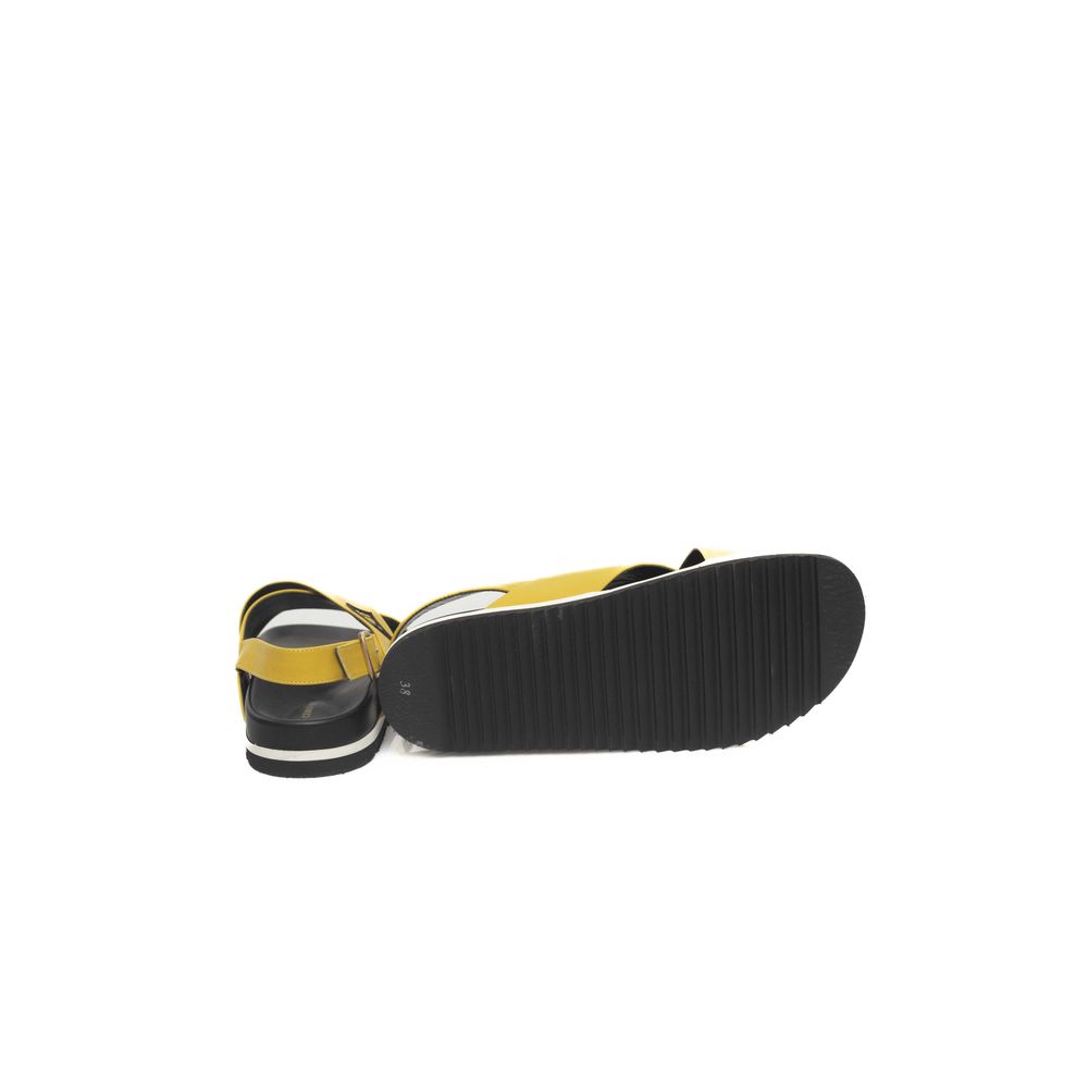 Fashionsarah.com Fashionsarah.com Cerruti 1881 Yellow CALF Leather Sandal