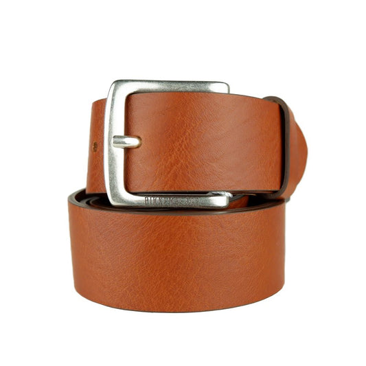 Fashionsarah.com Fashionsarah.com Bikkembergs Elegant Cognac Leather Belt for Men