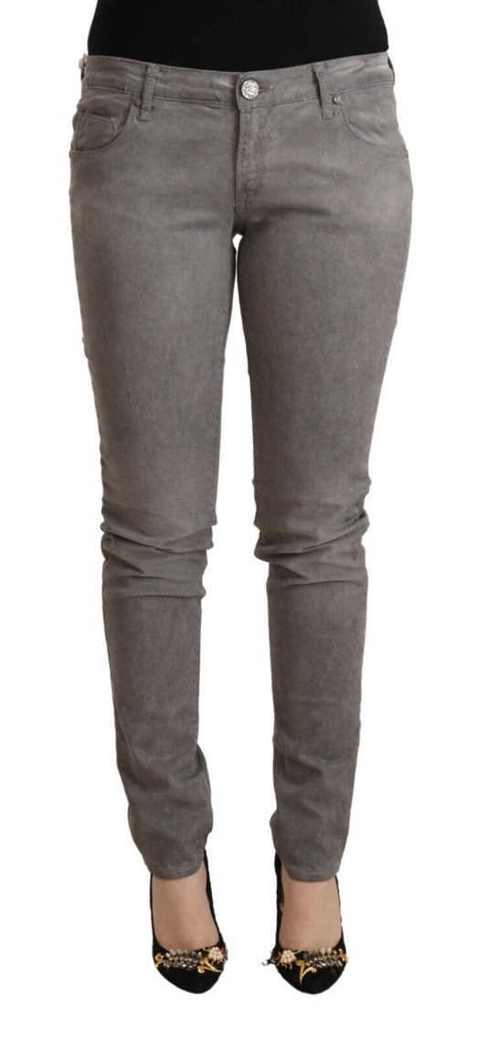 Fashionsarah.com Fashionsarah.com Acht Chic Gray Low Waist Skinny Cotton Jeans