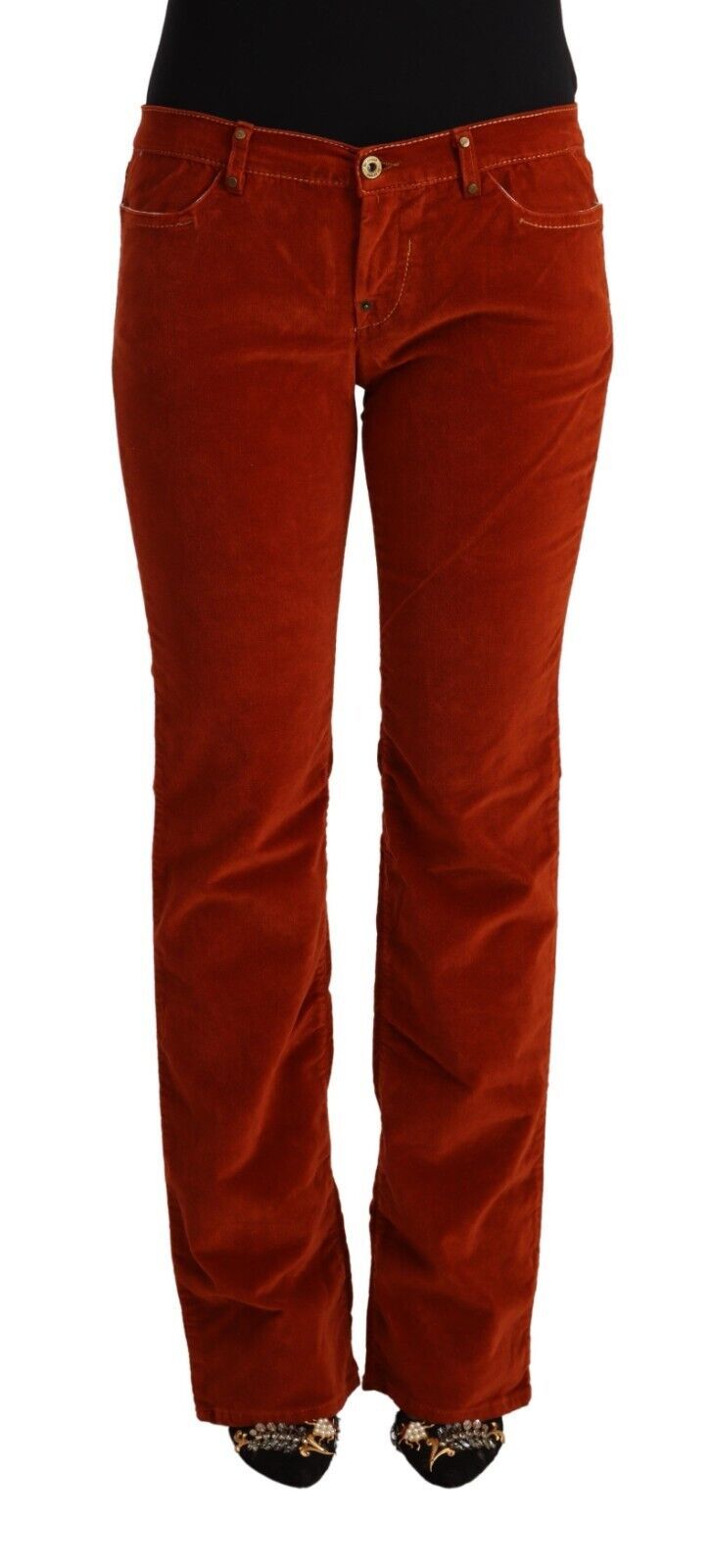 GF Ferre Chic Red Low Waist Straight Cut Jeans – Fashionsarah.com