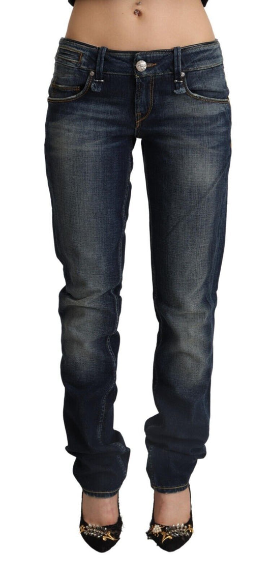 Fashionsarah.com Fashionsarah.com Acht Chic Dark Blue Low Waist Skinny Jeans