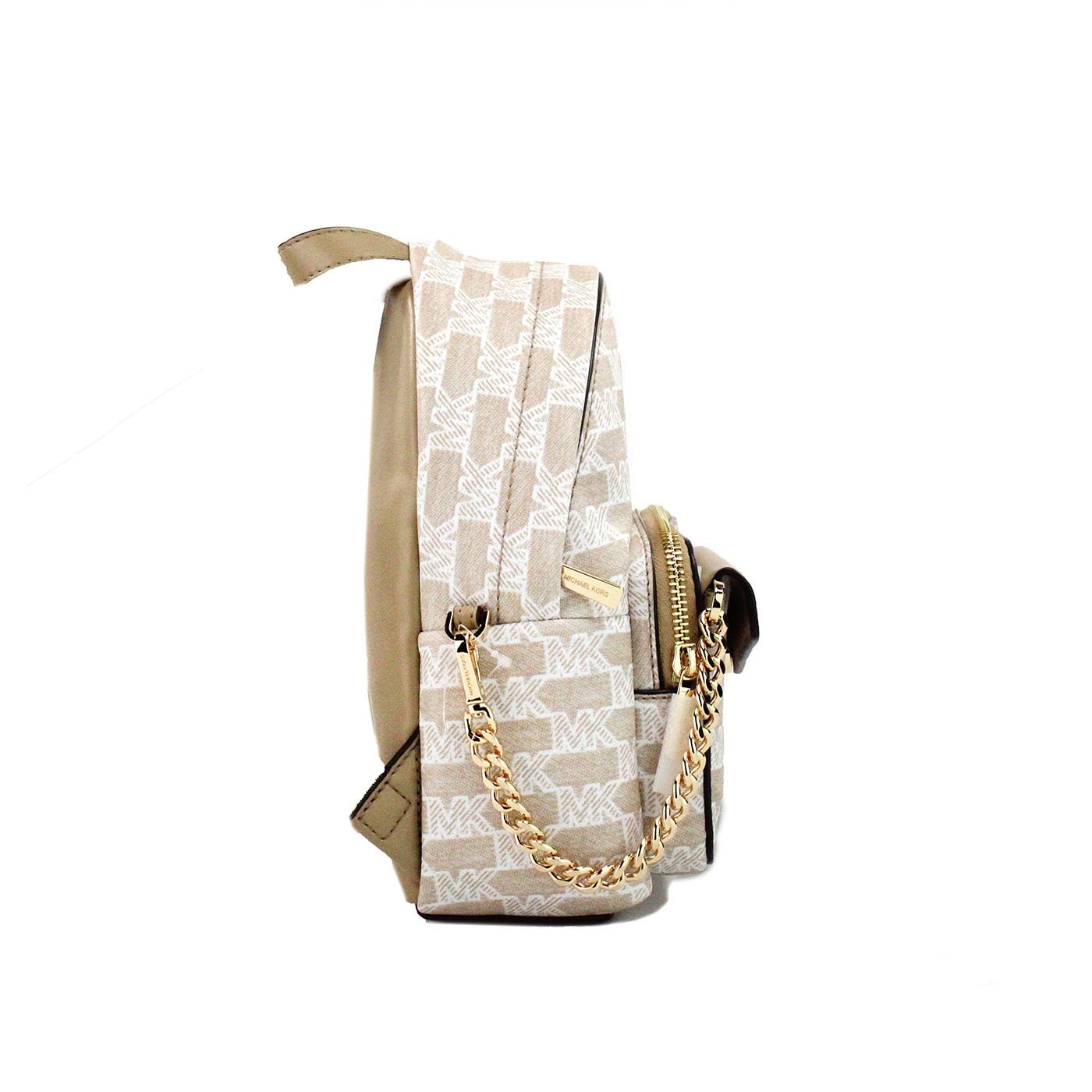 Michael Kors Maisie Mini Camel Signature Canvas 2-n-1 Card Case Backpack Bag | Fashionsarah.com