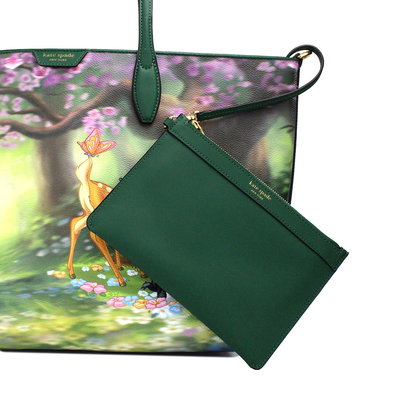 Fashionsarah.com Fashionsarah.com Kate Spade Disney Sutton Bambi Coated Canvas Shoulder Tote Handbag Purse