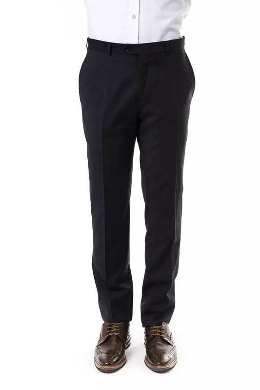 Fashionsarah.com Fashionsarah.com Uominitaliani Elegant Gray Woolen Suit Pants for Gentlemen
