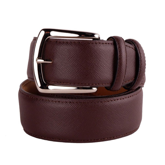 Fashionsarah.com Fashionsarah.com Made in Italy Elegant Saffiano Calfskin Leather Belt