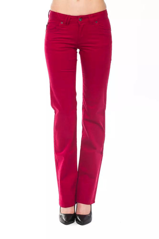 Fashionsarah.com Fashionsarah.com Ungaro Fever Ravishing Red Regular Fit Pants with Chic Detailing
