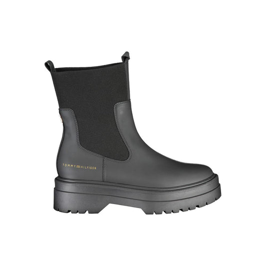 Tommy Hilfiger Black Polyester Boot | Fashionsarah.com