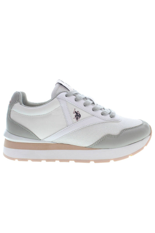 U.S. POLO ASSN. White Polyester Sneaker | Fashionsarah.com
