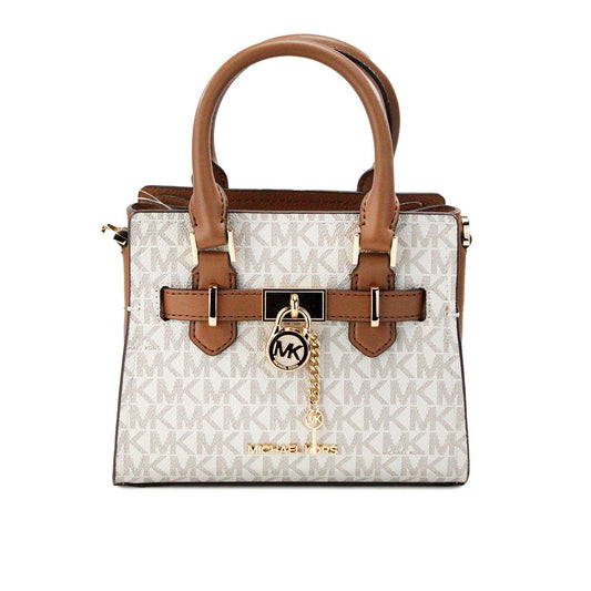 Michael Kors Hamilton XS Small Vanilla PVC Leather Satchel Crossbody Bag | Fashionsarah.com