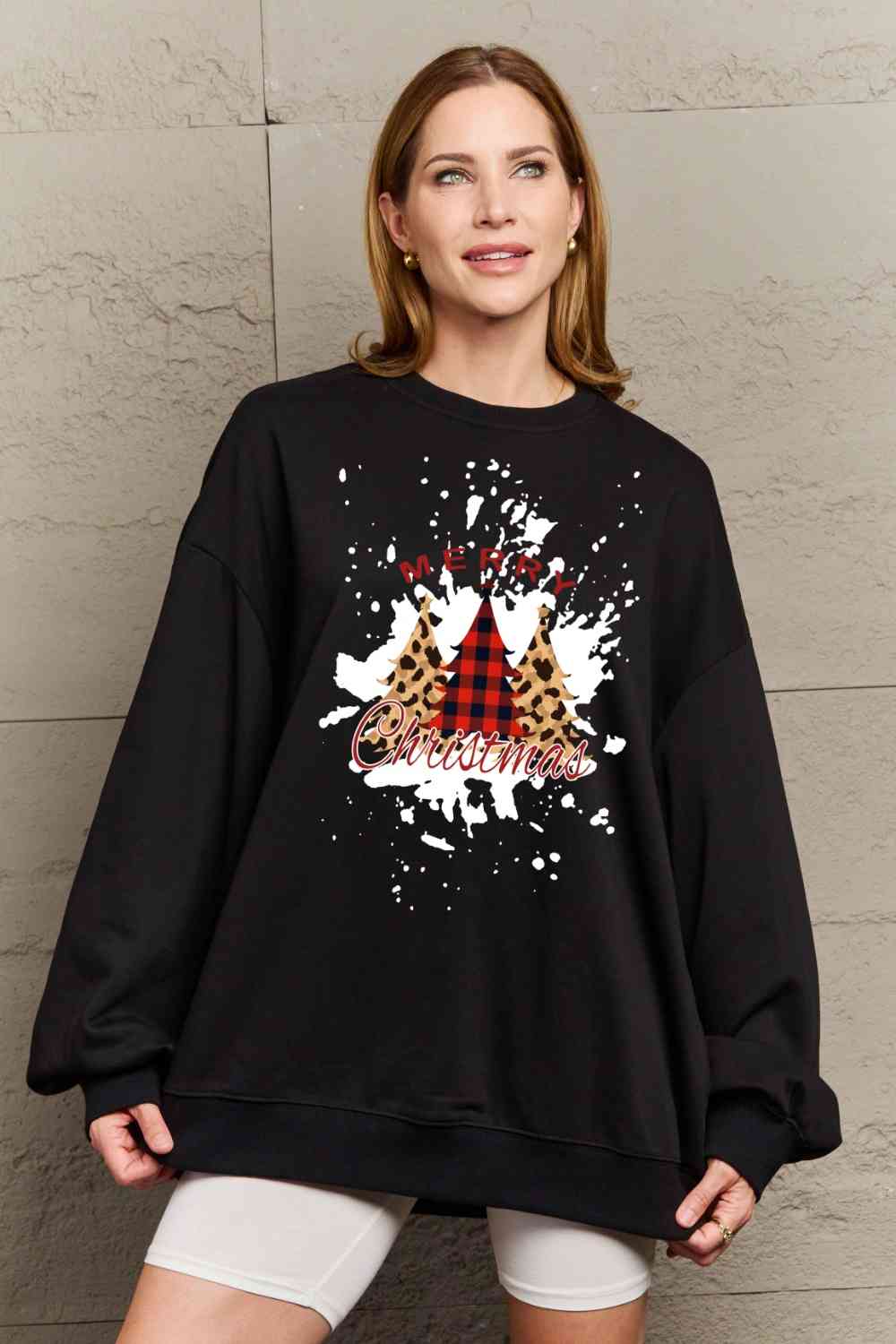 Fashionsarah.com Fashionsarah.com Simply Love Full Size MERRY CHRISTMAS Women Sweatshirt