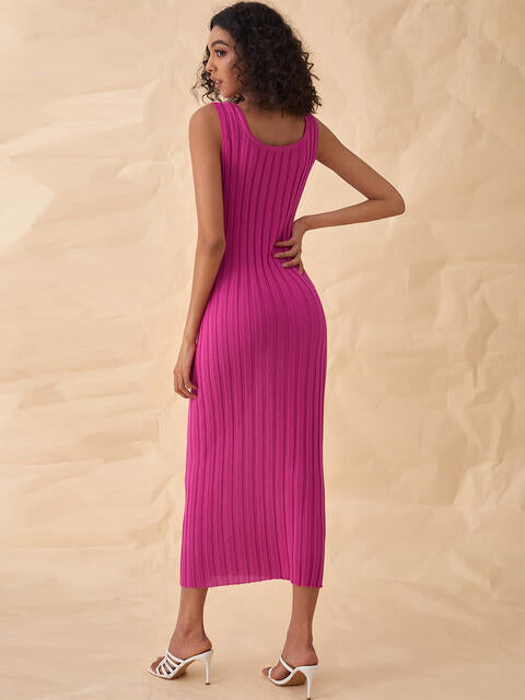 Fashionsarah.com Fashionsarah.com Ribbed Sleeveless Sweater Dress