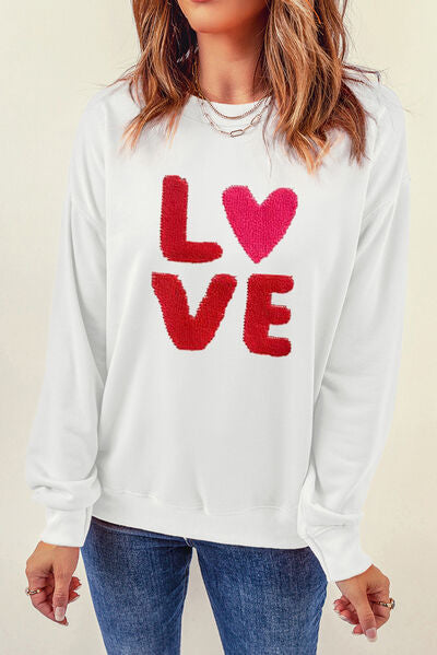 LOVE Round Neck Women Sweatshirt | Fashionsarah.com