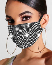 Load image into Gallery viewer, Elastic Rhinestone Face Mask - Fashionsarah.com
