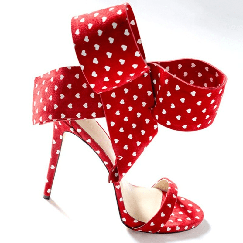 Red polka dot on sale heels