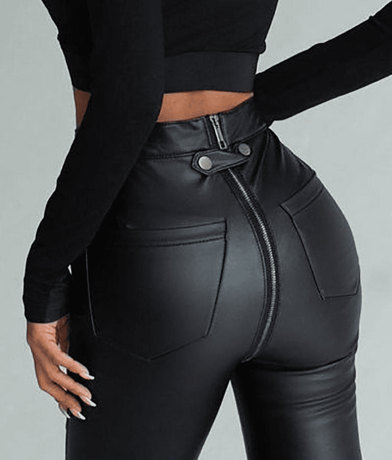 Fashionsarah.com Back Zipper Slim Pants