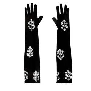 US Dollar Diamond Design Gloves | Fashionsarah.com