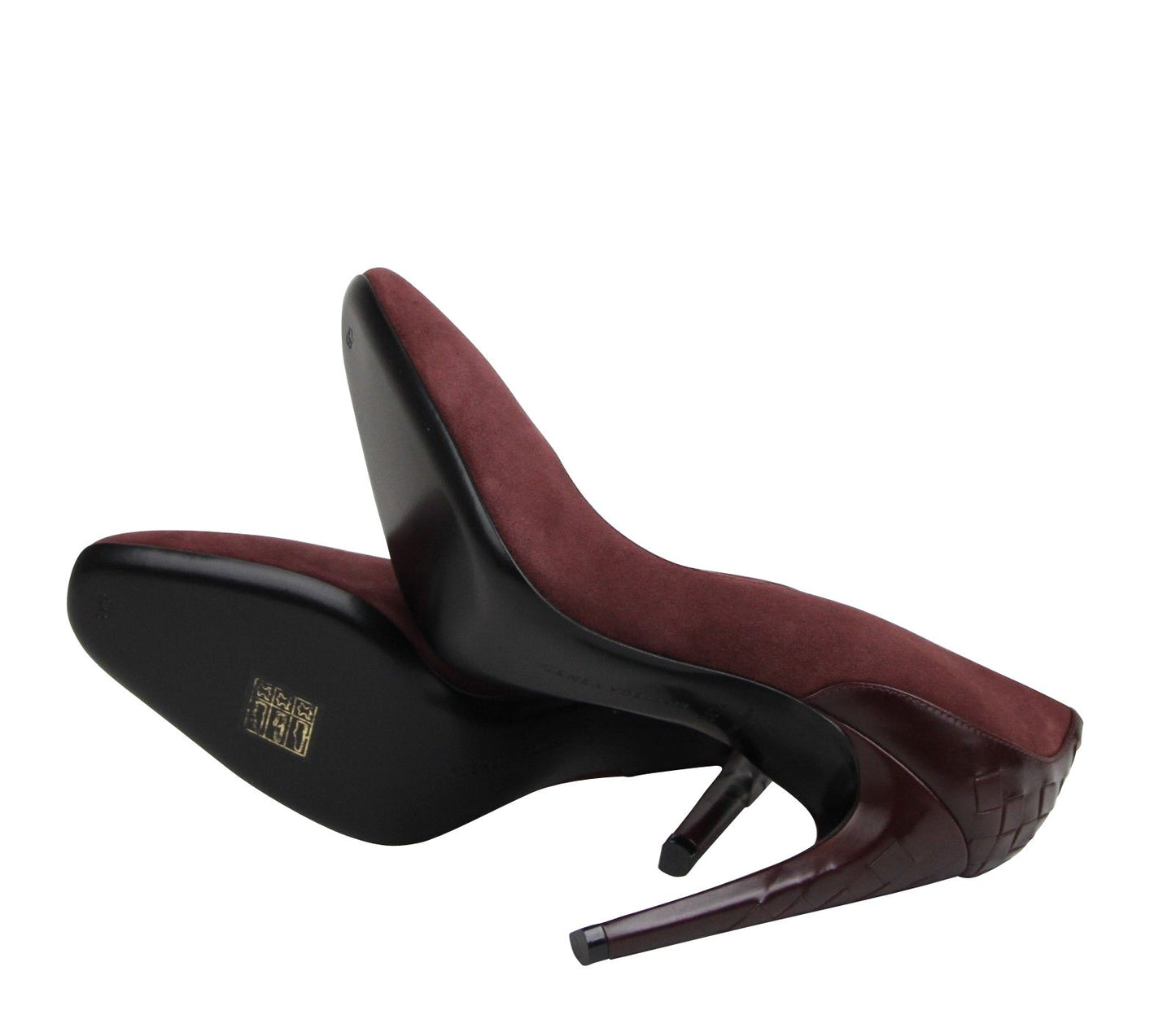 Fashionsarah.com Fashionsarah.com Bottega Veneta Women's Dark Rose Suede Leather Luxe Heels