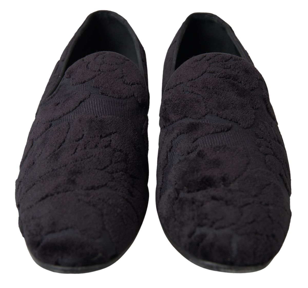 Fashionsarah.com Fashionsarah.com Dolce & Gabbana Black Brocade Loafers Men Formal Shoes
