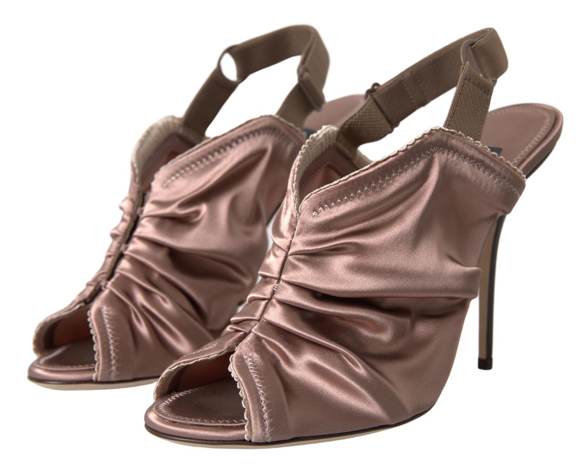 Dolce & Gabbana Light brown Slingback Corset Style Fastening stiletto heels | Fashionsarah.com