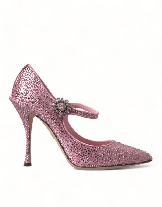 Dolce & Gabbana Pink Strass Crystal Heels Pumps Shoes | Fashionsarah.com