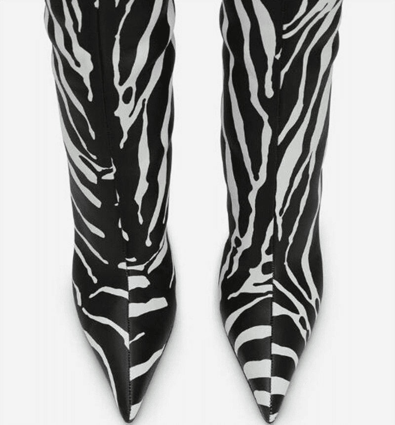 Fashionsarah.com Zebra Pointed Toe Boots