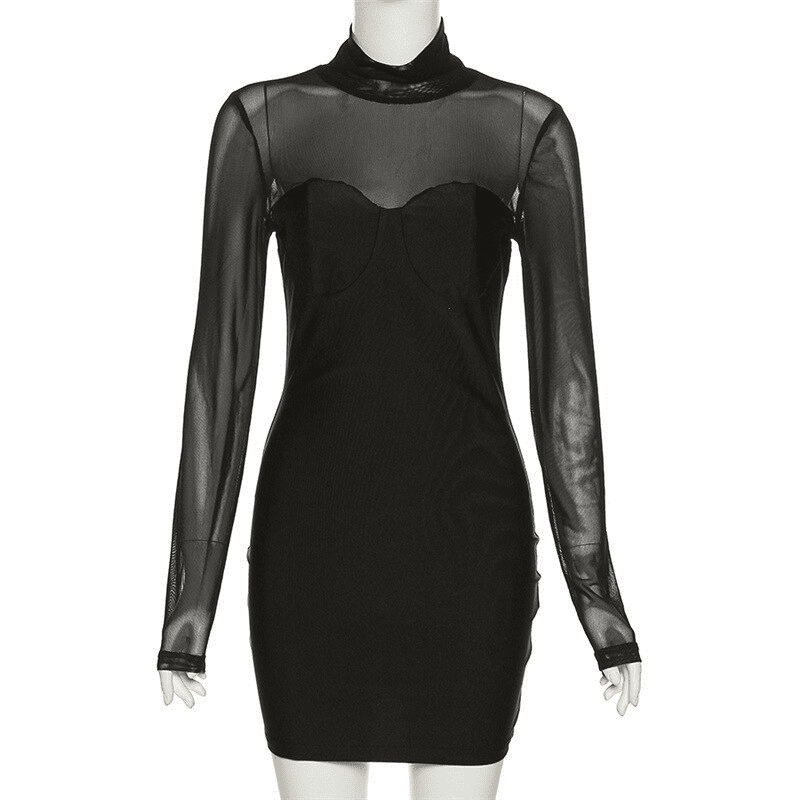 See Through Mini Dress – Fashionsarah.com