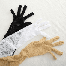 Load image into Gallery viewer, Silk Elastic Lace Wedding Gloves | Fashionsarah.com