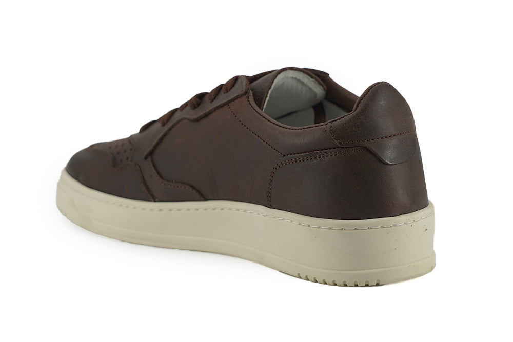 Saxone of Scotland Brown Leather Men Sneakers | Fashionsarah.com