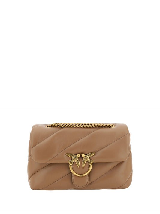 Fashionsarah.com Fashionsarah.com PINKO Brown Calf Leather Love Classic Shoulder Bag