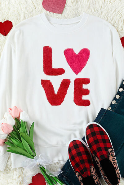 LOVE Round Neck Women Sweatshirt | Fashionsarah.com