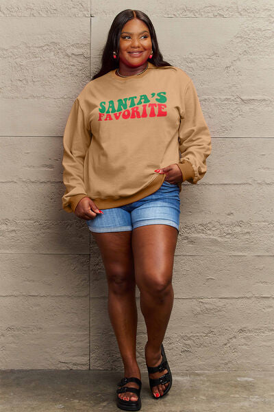 Christmas SANTA'S FAVORITE Women Sweatshirt | Fashionsarah.com