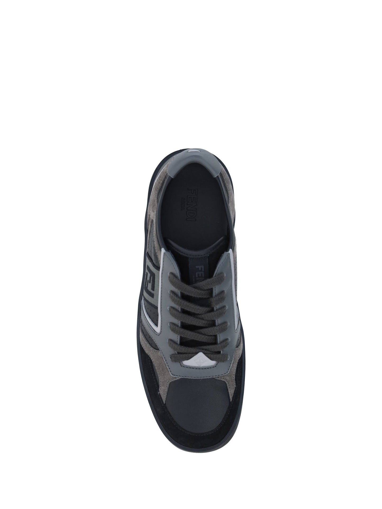 Fendi Black Leather Men Sneakers | Fashionsarah.com