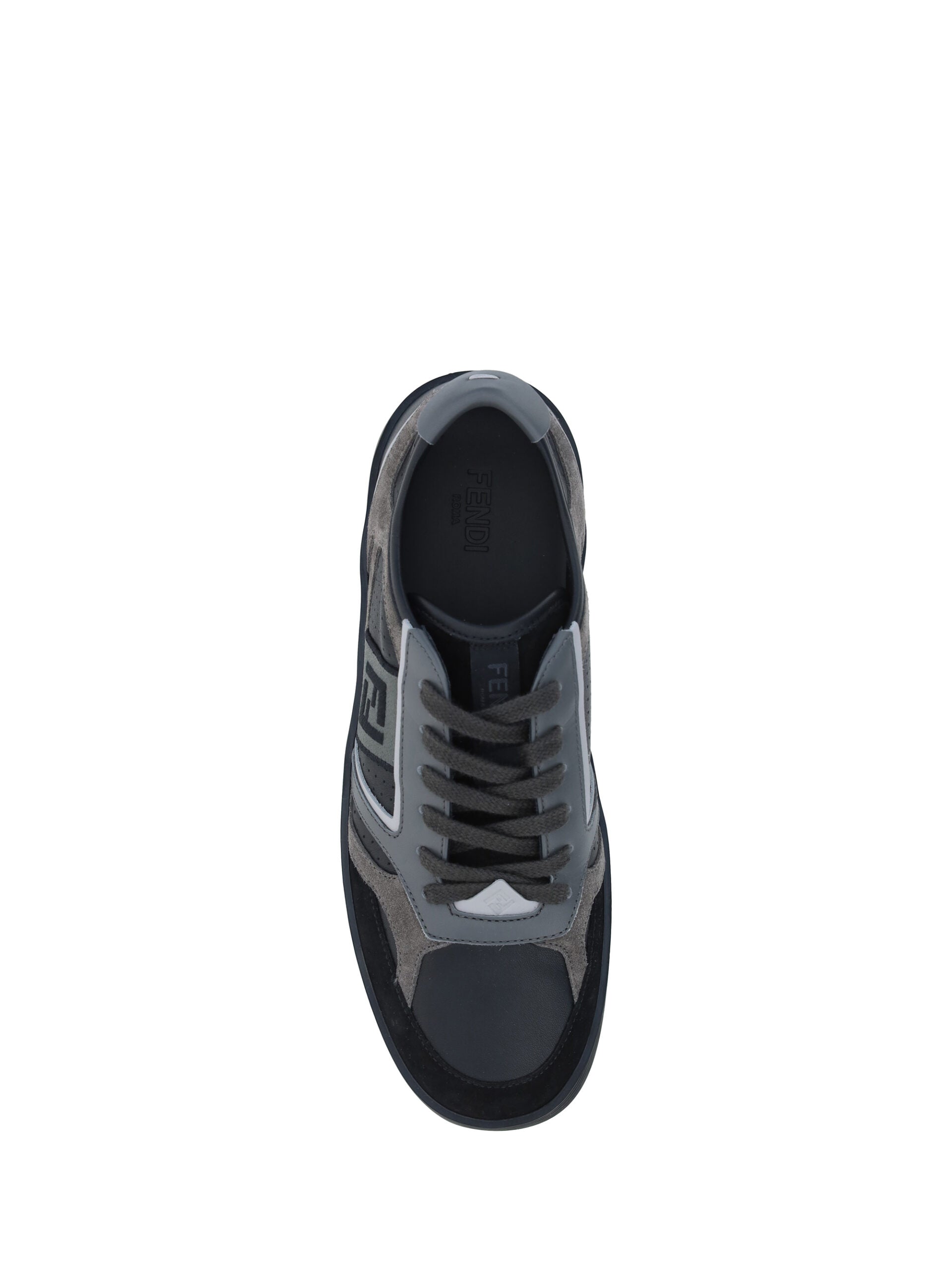 Fendi Black Leather Men Sneakers | Fashionsarah.com