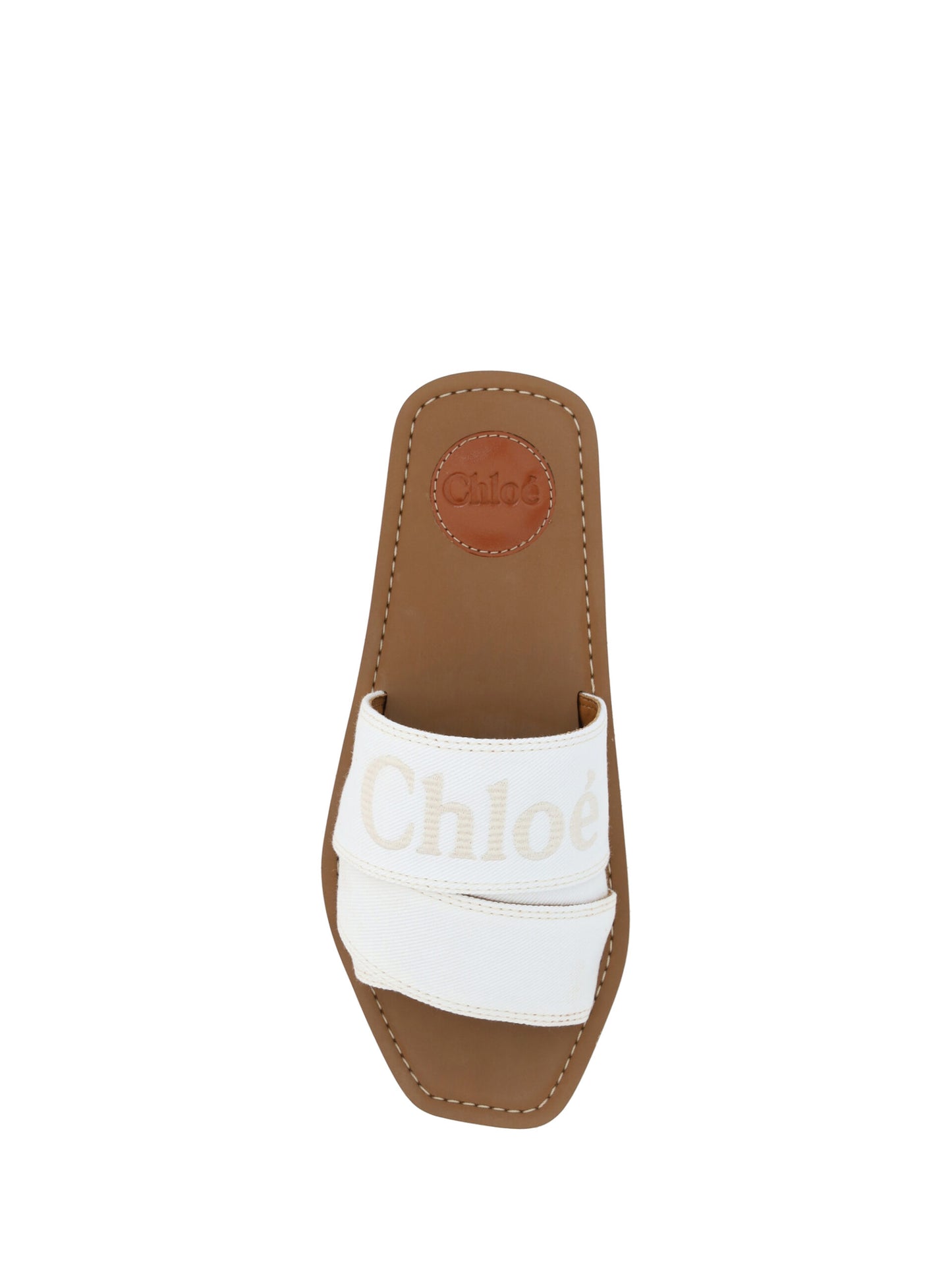 Chloé White Woody Women Sandals | Fashionsarah.com